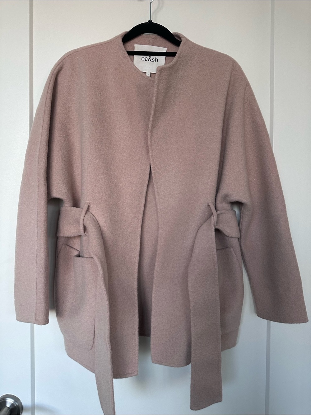 ba&sh coat in light pink